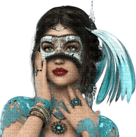 Carnival. Mardi Gras. Woman with mask. Leila - ücretsiz png