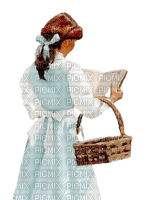 Vintage Woman Girl and a book - PNG gratuit
