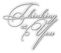 soave text thinking of you white - gratis png