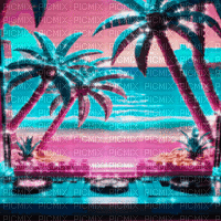Pink & Turquoise Lego Beach - Bezmaksas animēts GIF