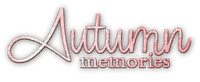 soave text autumn memories pink - PNG gratuit