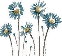 blue flowers gif bleu fleurs - GIF animé gratuit