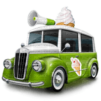 Kaz_Creations Ice Cream Deco Van - png gratis