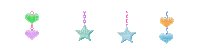 pastel heart+star border - Besplatni animirani GIF