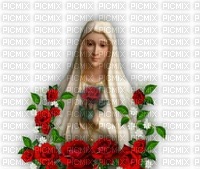 blessed mother with red roses - δωρεάν png