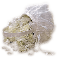 White Flower Basket - Free PNG