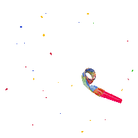 party horn tröte confetti  new year silvester  deco  la veille du nouvel an Noche Vieja канун Нового года   konfetti birthday anniversaire fest fete celebrations   deco  tube  effect gif anime animated animation