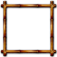♡§m3§♡ tropical frame bamboo brown png - δωρεάν png