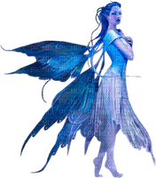 Kaz_Creations Woman Femme Blue Fairy - png ฟรี