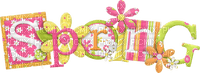 Kaz_Creations Easter Deco Tag Label Text Spring Colours - kostenlos png