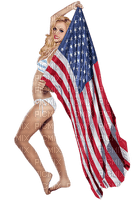 femme woman frau beauty tube human person people beach plage   summer ete america usa flag - gratis png