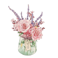 Rosen im Glas - kostenlos png