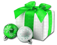 Christmas.Present.White.Green - darmowe png