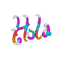 Hola Spanish Text - Bogusia - Ingyenes animált GIF