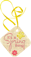 Tag.Text.It's a Spring thing.Pink.Yellow.White - Free PNG