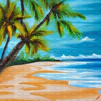 Blue Beach Scenery - бесплатно png