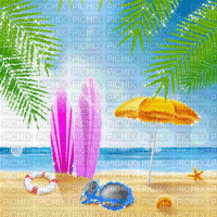 kikkapink summer beach animated background - Gratis animeret GIF
