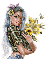 Woman. Flowers. Leila - 免费PNG