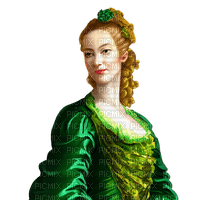 kikkapink woman vintage baroque green brown - 免费PNG