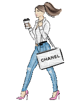 Chanel Woman Bag Shake - Bogusia - Free animated GIF