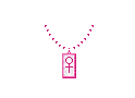 tiny ♀️ necklace - Gratis animerad GIF