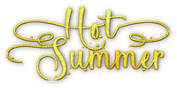 soave text hot summer yellow - nemokama png