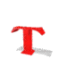 Kaz_Creations Alphabets Jumping Red Letter T - GIF animé gratuit