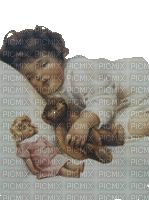 Baby, Puppe, Teddy, schlafen - Free animated GIF
