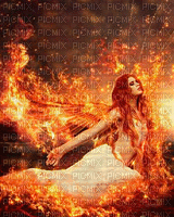 Rena Woman Feuer Fire Frau - GIF animé gratuit