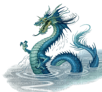 japan dragon blue fantasy - PNG gratuit