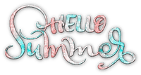 soave text hello summer pink teal - бесплатно png