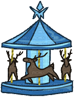 Carousel Karussell Carrousel kirmes funfair fête foraine deco tube gif anime animated animation - Gratis animeret GIF