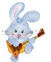 lapin de Pâques avec des oeufs.,Pelageya - GIF animé gratuit
