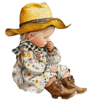 Sunflowers - Cowboy - Baby - Free PNG