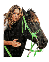 woman and horse - png ฟรี