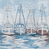 soave background animated summer painting sea boat - GIF animate gratis
