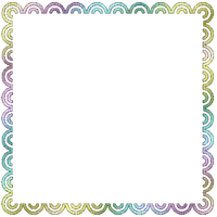 pastel rainbow frame (credits to soave) - PNG gratuit