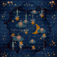 Y.A.M._Night, moon, stars background - Δωρεάν κινούμενο GIF
