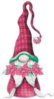 soave christmas winter deco gnome pink green - PNG gratuit