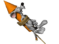Rat fusée - GIF animé gratuit