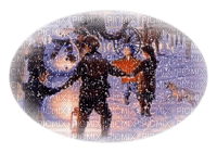 minou-children-winter-playing - PNG gratuit