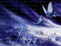 fond bleu papillon - PNG gratuit