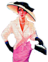 Y.A.M._Vintage retro Lady hat - kostenlos png