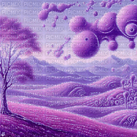 Purple Blobby Landscape - Nemokamas animacinis gif