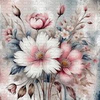 springtimes spring flowers vintage background - PNG gratuit