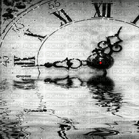 soave background animated  clock water black white - Besplatni animirani GIF