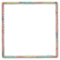 soave frame vintage border art deco yellow pink - PNG gratuit