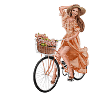 kvinna-woman-cykel - Free PNG
