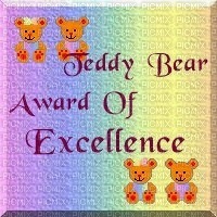 Teddy Bear Award of Exellence - Free PNG