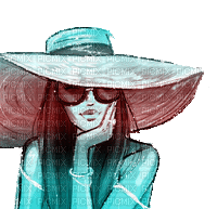 dolceluna woman hat fashion summer gif - 無料のアニメーション GIF